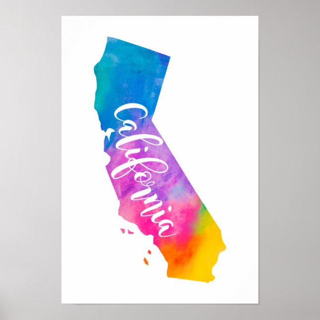 Watercolor California Poster (Front)