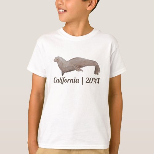 Watercolor California Sea Lion T_Shirt