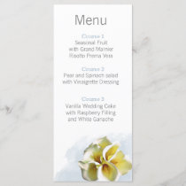 watercolor calla lilies Floral Wedding menu