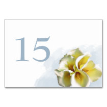 watercolor calla lilies Wedding table numbers