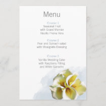 watercolor calla liliesFloral wedding menu cards