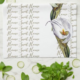 Watercolor Calla Lily Home Sweet Home Custom