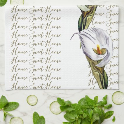Watercolor Calla Lily Home Sweet Home Custom