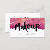 Watercolor Calligraphy Makeup Artist Business Card (Front/Back)