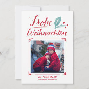 watercolor & calligraphy Merry Christmas Holiday Card