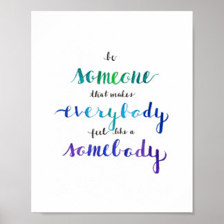 Watercolor Calligraphy Quote Poster
