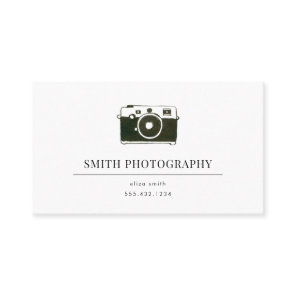 Watercolor Camera Photography Business Card