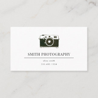 Watercolor Camera Photography Business Card