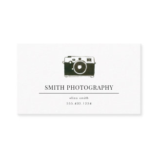 Watercolor Camera Photography Business Card