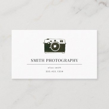 Watercolor Camera Photography Business Card