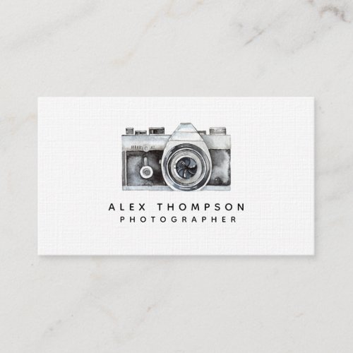 Watercolor Camera Professional Photographer Business Card