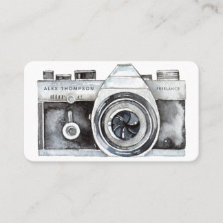 Watercolor Camera Professional Photographer Business Card