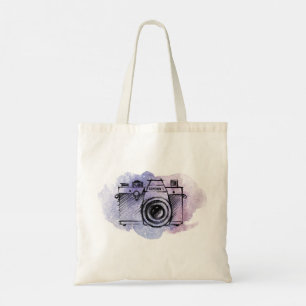 Watercolor Camera Professional Photography Tote Bag