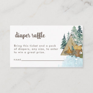 Watercolor Camper Diaper Raffle Baby Shower  Enclosure Card