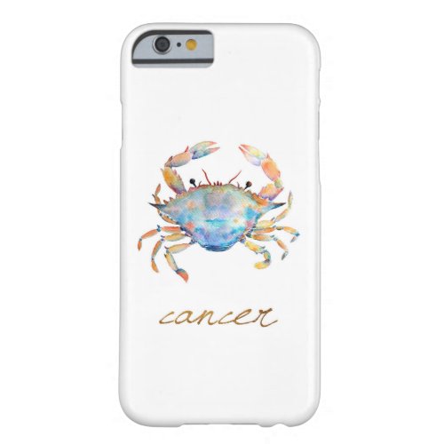 Watercolor Cancer Crab Barely There iPhone 6 Case