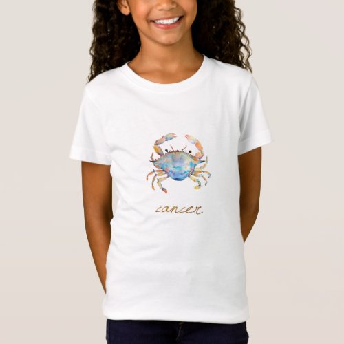 Watercolor Cancer Crab T_Shirt