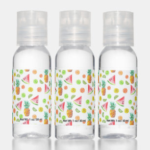 Watercolor Candied Fruit Pattern Hand Sanitizer