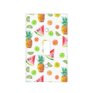 Watercolor Candied Fruit Pattern Light Switch Cover