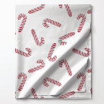 Watercolor Candy Cane Christmas Fabric