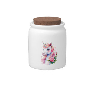 Watercolor candy jar