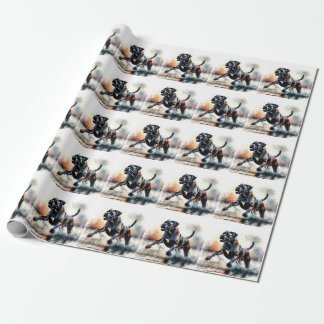 Watercolor Cane Corso dog Wrapping Paper