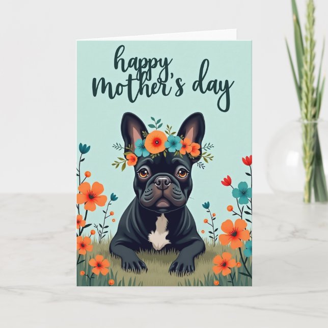 Watercolor Canine Blooms Card (Front)