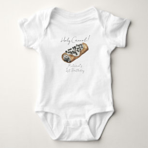 Watercolor Cannoli 1st Birthday Party Baby Bodysuit