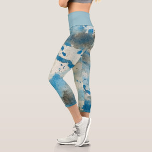Watercolor Capri Leggings