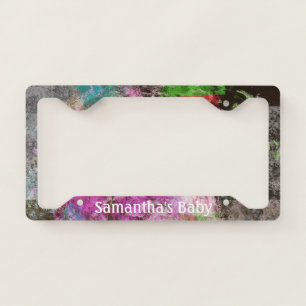 Watercolor Car Love License Plate Frames