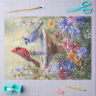 Watercolor Cardinal and Blue Jay Decoupage