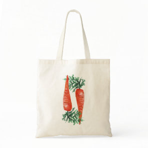 Watercolor Carrots Fresh Veggies Tote Bag