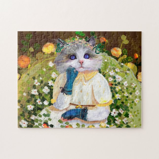 Watercolor Cat Jigsaw Puzzle (Horizontal)