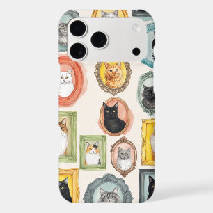 Watercolor Cat Portrait Phone Case Vintage Feline