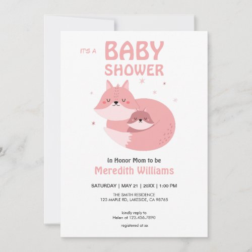 Watercolor Cat Purr_fect Baby Shower Invitation