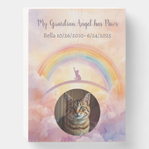 Watercolor Cat Rainbow Bridge Memorial Sign