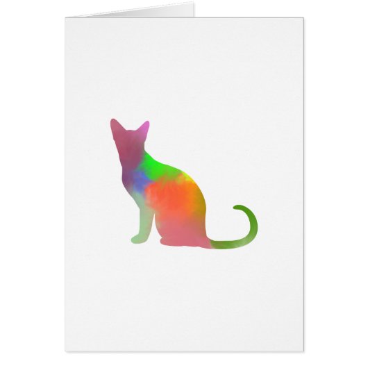 Watercolor Cat Silhouette Cards (Front)