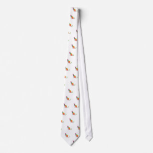 Watercolor Cat Silhouette Neck Tie