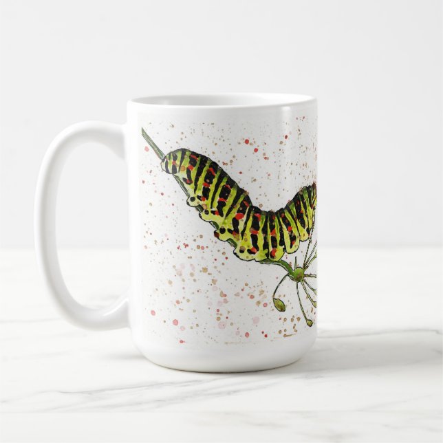 Watercolor Caterpillar Mug (Left)