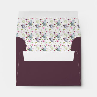 Watercolor Cats and Floral Getting Meowied Envelope