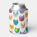 Watercolor Cats And Friends Can Cooler at Zazzle