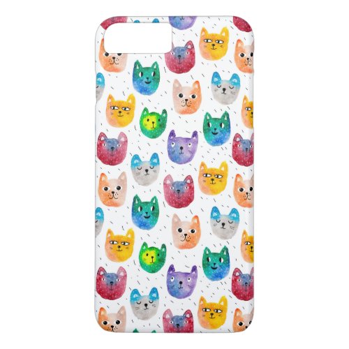 Watercolor cats and friends iPhone 8 plus7 plus case