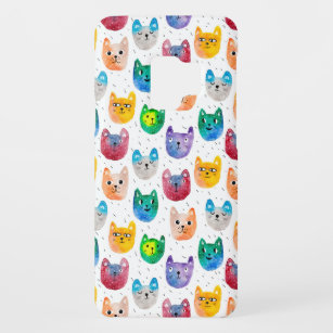 Watercolor cats and friends Case-Mate samsung galaxy s9 case