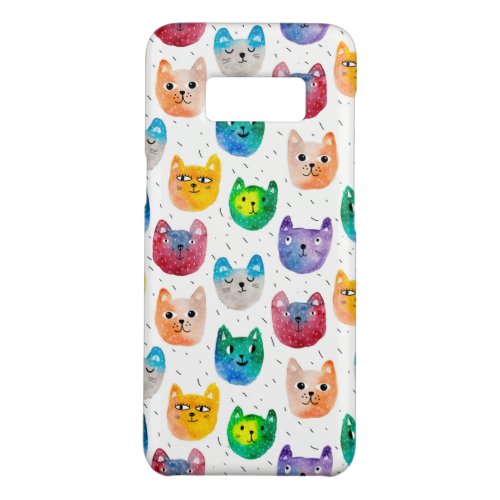 Watercolor cats and friends Case_Mate samsung galaxy s8 case