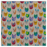 Watercolor cats and friends fabric