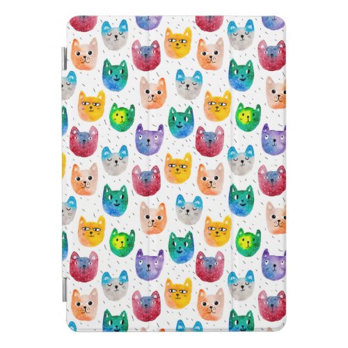 Watercolor cats and friends iPad pro cover