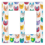 Watercolor Cats And Friends Light Switch Cover at Zazzle