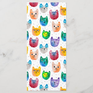 Watercolor cats and friends menu