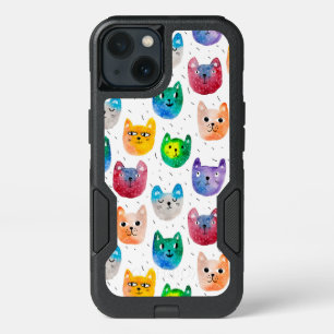 Watercolor cats and friends iPhone 13 case