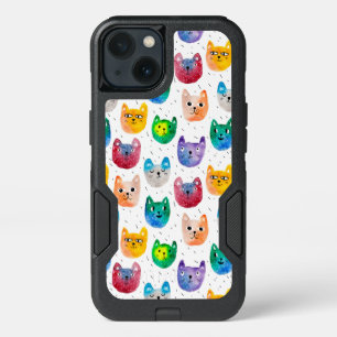 Watercolor cats and friends iPhone 13 case