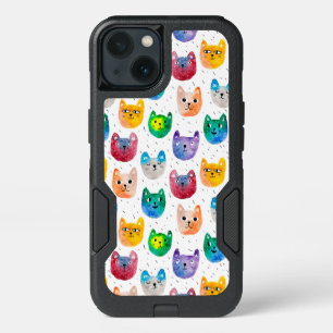 Watercolor cats and friends iPhone 13 case